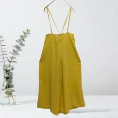 【全日本婦人子供服工業組合連合会 】オールインワン サロペット ワイドパンツ L
