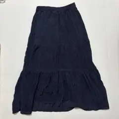ディスコート　フレア　ロングスカート　ブラック　フリー