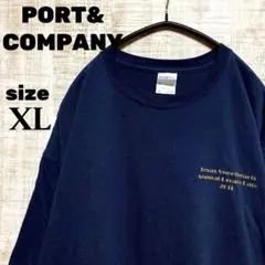 【入手困難】PORT&COMPANY 企業 ロゴ ラメ メンズ 古着 Tシャツ