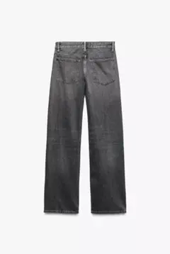 ZARA TRF ワイドレッグ ミッドライズジーンズ カーボングレー サイズ36
