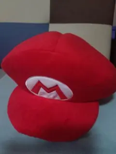 マリオ フリースキャップ 赤色 Mのマーク
