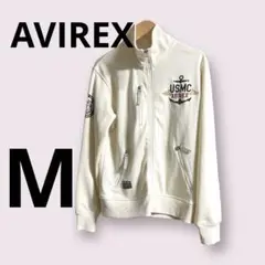 AVIREX アビレックス ジャージ トラックジャケット 古着 刺繍 白