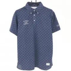 CUTTER & BUCK 総柄 ポロシャツ Lサイズ ネイビー