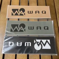 WAQステッカー3色、スクエアステッカー
