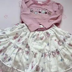 メゾピアノ　鼓笛隊　ロンTスカートセット　110