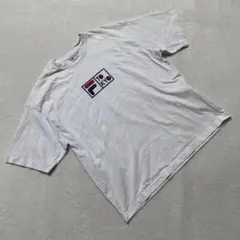 フィラ　メンズ　白ティー シンプル　ブランドロゴ FILA スポーツ カジュアル