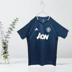 アディダス 半袖Tシャツ キッズ ウェア サッカー 練習着 150 青系