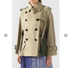 値下げsacai サカイ トレンチ 新品 ショートトレンチ ドッキング コート