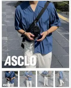 新品未使用　　ASCLo Wave Open Collar Shirt半袖シャツ