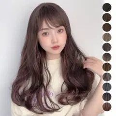 ブライトララ　brightlala ブラウンローズ　ロングウィッグ 前髪付き