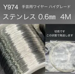厳選 Y974 ステンレス 0.6mm 4M 手芸用 ワイヤー ハイグレード