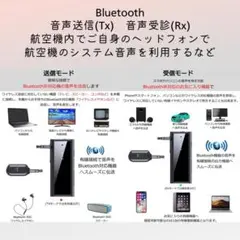Bluetooth 音声送信・受信器 amazon購入 USB-C 飛行機などに