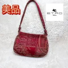 ETRO エトロ キャンバス ペイズリー柄 ハンドバッグ ショルダー 肩掛け