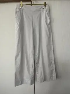 SHIPS シップス サイド ボタン ワイド パンツ ホワイト 38