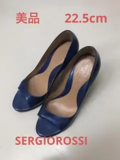 SERGIO ROSSI セルジオロッシ オープントゥ パンプス 美品