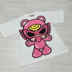 ヒステリックミニ «100» BIGロゴ テディー 半袖 Tシャツ