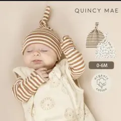 QUINCY MAE （クインシーメイ）帽子0-6m帽子　2枚セット
