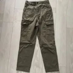 カーゴパンツ カーキ サイドポケット付き