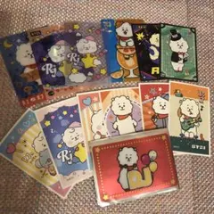bt21 ポップアップ購入特典ランダムカードRJ 他シール　クリアカードなど