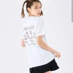 【美品】35周年バックプリントＴシャツ　エンジェルブルー