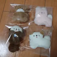 にこやまポッケ　ぬいぐるみクリップ　ガチャ　４種セット