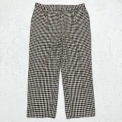 ストレートパンツ スラックス ヴィンテージ 厚手 チェック柄 マルチカラー
