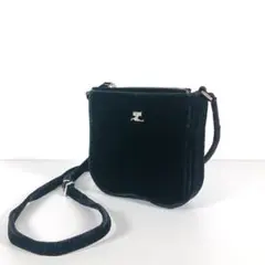 ✨極美品✨クレージュ ベロアポシェット ボックス キルティング ブラック