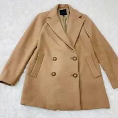 現行 セオリー ダブルブレスト チェスターコート キャメル ボックスタグ