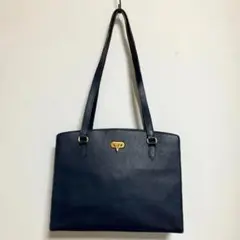 Valentino Garavani トートバッグ レザー ネイビー