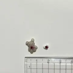 クマ　ハート　ネイルパーツセット