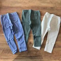 ユニクロ ベビー 90 レギンス 3枚セット 子供服 保育園着 スパッツ ズボン