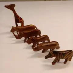 木製動物ミニチュアセット