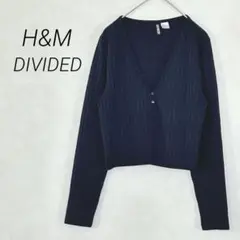 最終価格　H&M DIVIDED クロップド　カーディガン　黒　ショート丈　薄手