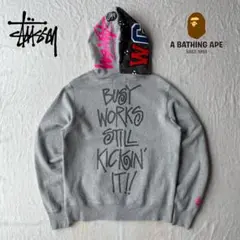 【未使用】A BATHING APE×stussy シャークパーカー A BATHING APE - エイプ ステューシー コラボ シャークパーカー