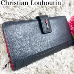美品✨クリスチャンルブタン パロマ 長財布 レザー 黒×赤 スニーカーズソール