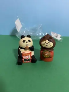 デコレコンコンブル　甘栗パンダ　ねこずきん　和栗