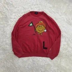 パーリーゲイツ×Mr. Men コラボ スウェット 赤 5 ゴルフ PG89