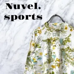 【良品】Nuvel. sports トップス 長袖 花柄 ネイビー レディース