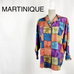 MARTINIQUE マルティニーク マルチカラー シャツ ブロック 秋