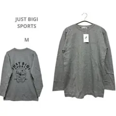 ジャストビギ　新品タグ　クルーネック長袖カットソー　ロンT コットン　ロゴプリ