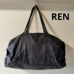 値下げ❗️REN レン　　希少！柔らかレザー　ボストンバッグ