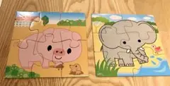 くもん　動物パズル 6ピース　2セット