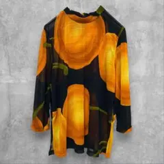 【美品・日本製】shi CLee ノーブランド レトロトップス 個性的デザイン