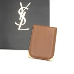 ✨極美品✨ Yves Saint Laurent カードケース ブラウン YSL