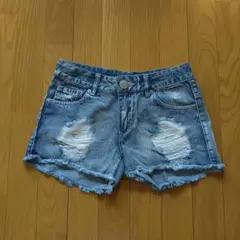 デニムパンツ ダメージ Gパン ショート