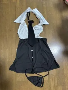 OLコスプレ、ボディコン、ワンピース&ネクタイ&Tバック3点セット^_−☆