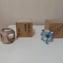 【茶道具】陶正山造　薩摩夜学蓋置 茶道具】陶正山造 薩摩夜学蓋置 - メルカリ