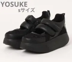 ヨースケ　YOSUKE 厚底ベルベットスニーカー　Sサイズ