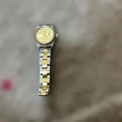 シルバーゴールド アナログ時計