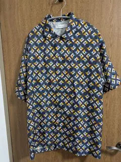 インヘリット　幾何学柄シャツ　sizeL